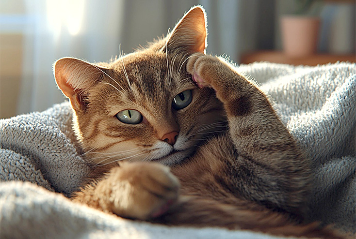 Cat with allergies