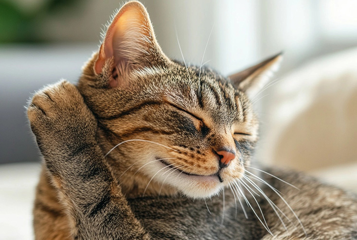 Cat with itching issues