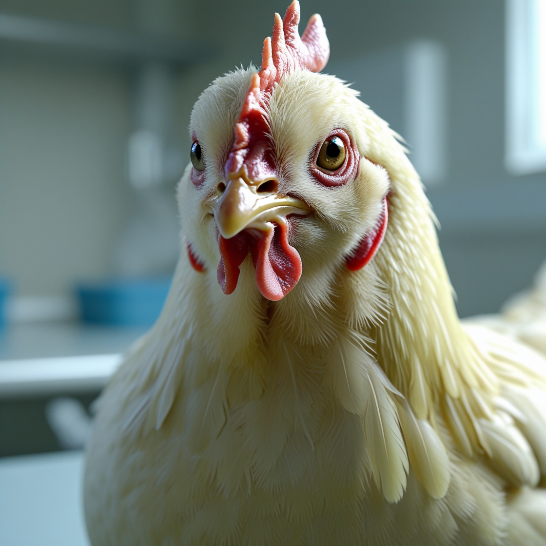 Healthy chickens in a well-maintained coop