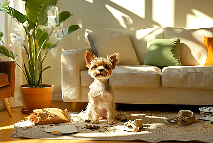 Dog with behavioral issues