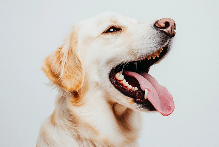 Dog with healthy teeth