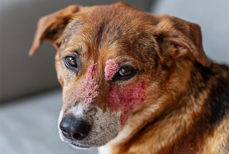 Dog with skin issues